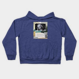 Alexander Pope  quote: Death, only death, can break the lasting chain;. And here, ev'n then, shall my cold dust remain, Kids Hoodie